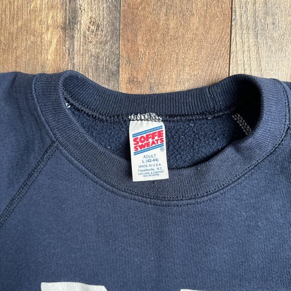 Vintage US Navy Sweatshirt Men's Large Blue Athletic Training Fitness 3058 - Picture 2 of 14